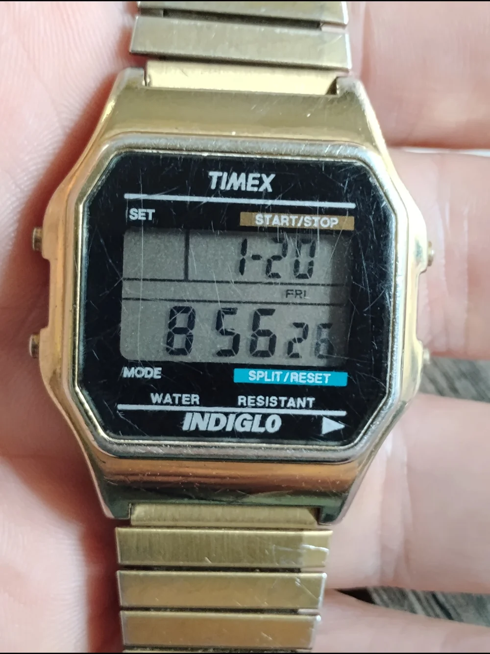 Timex Indiglo Gold Digital Watch